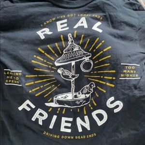 Black Real Friends band Loose ends long sleeve
